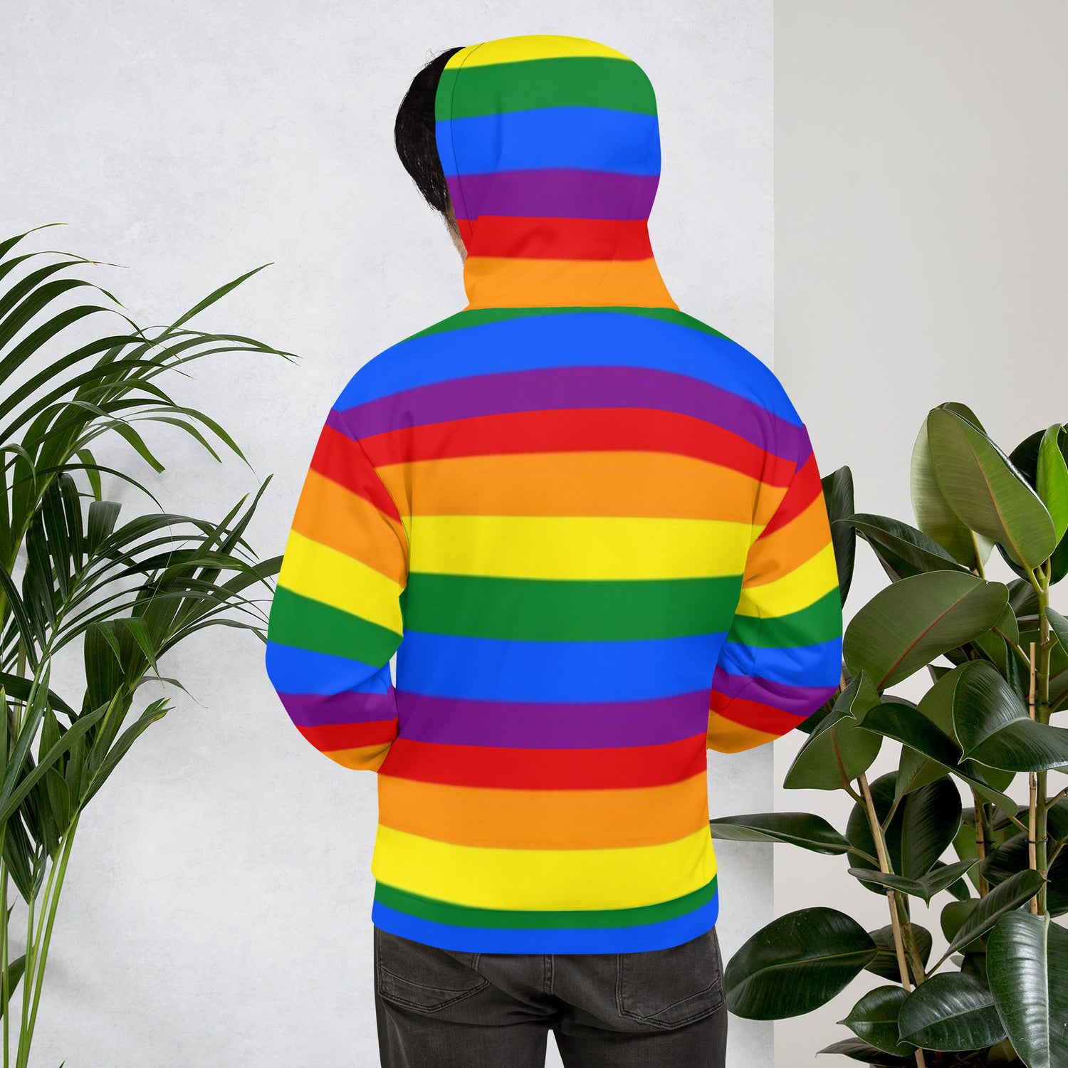 Sudadera con capucha LGBTQ+ bandera del orgullo arcoiris