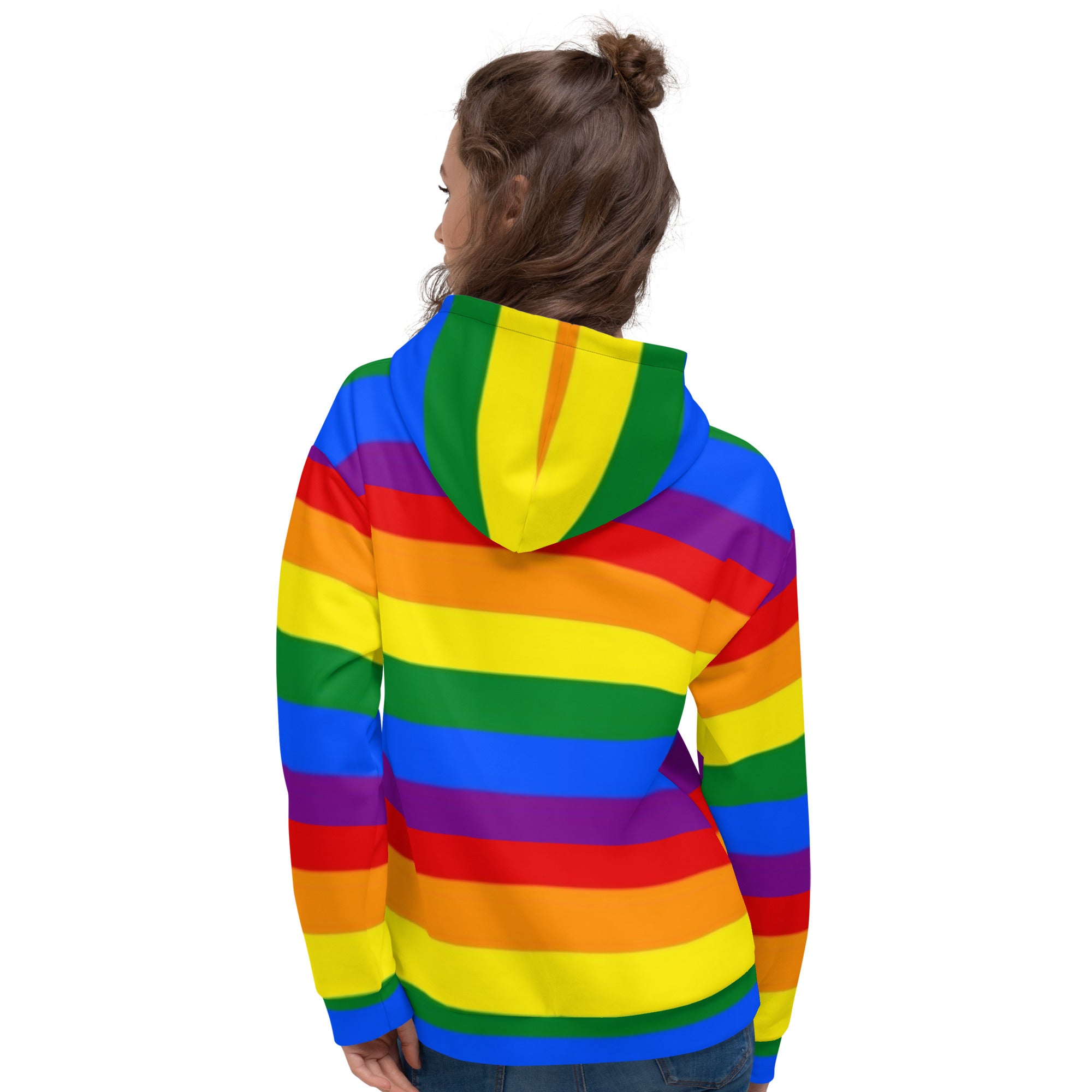 Sudadera con capucha LGBTQ+ bandera del orgullo arcoiris