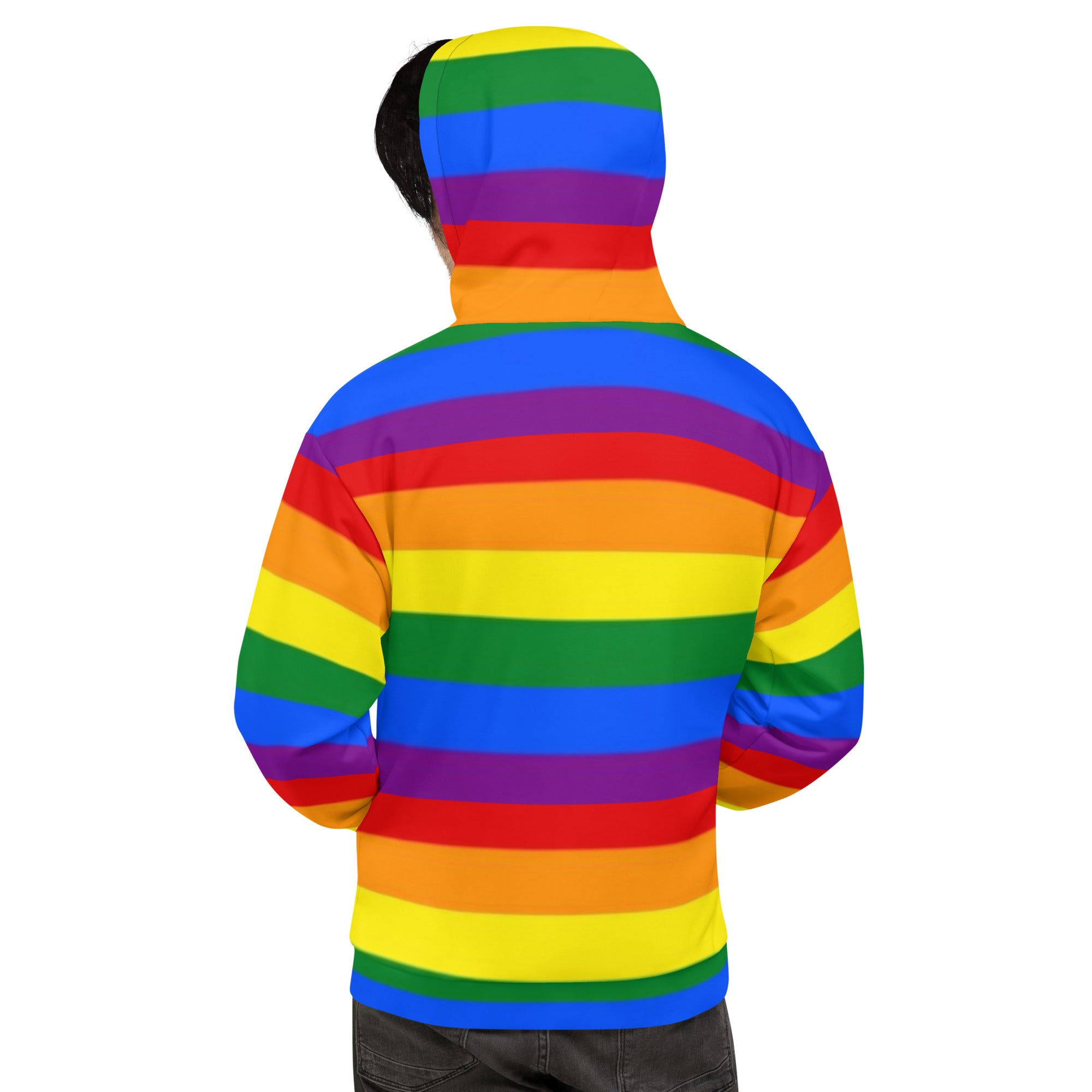 Sudadera con capucha LGBTQ+ bandera del orgullo arcoiris