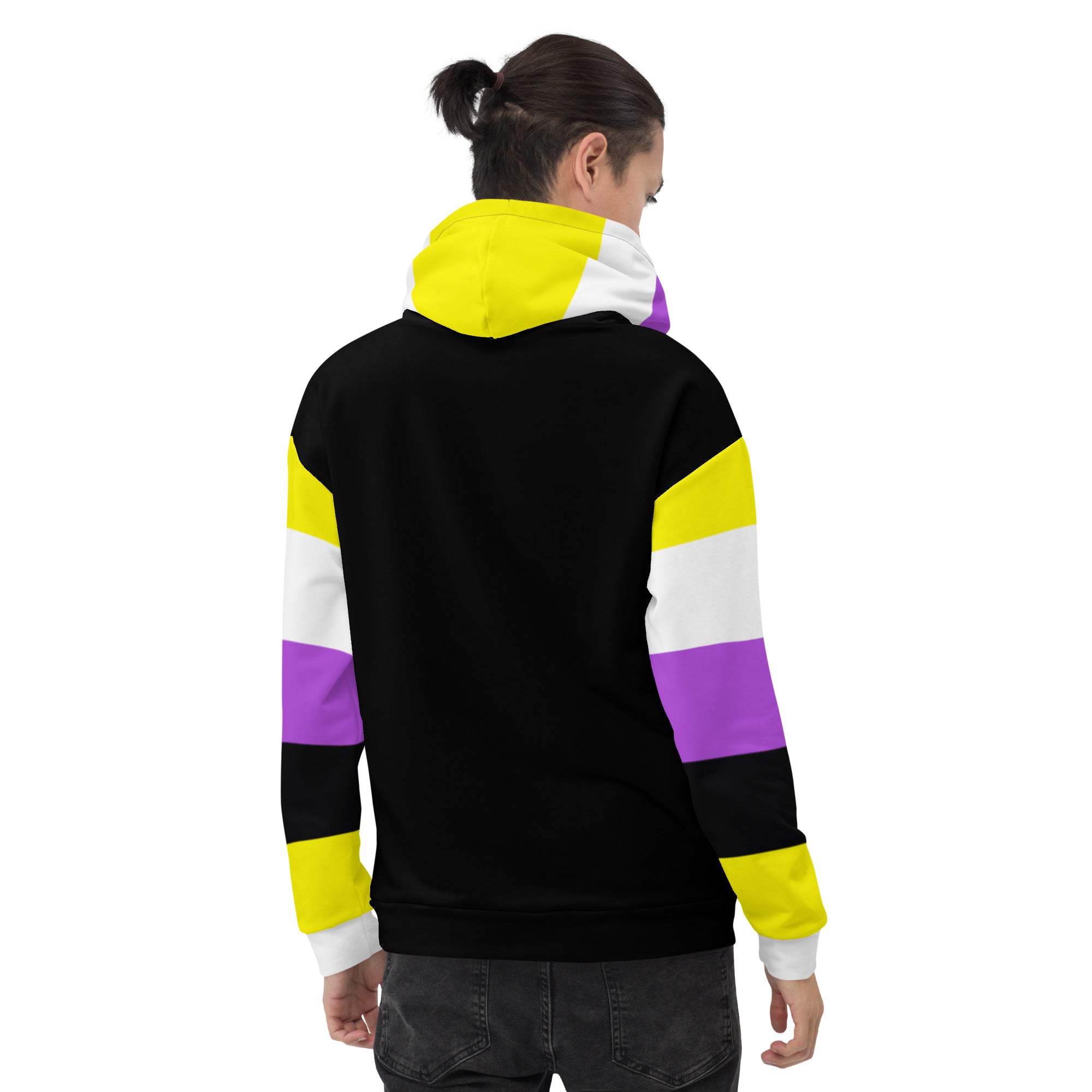 Sudadera con capucha Bandera del Orgullo No Binario