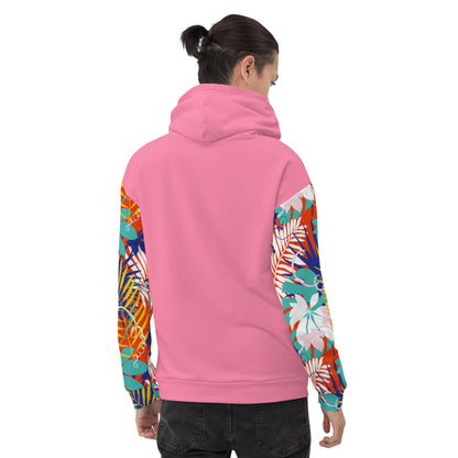 Sudadera Con Capucha Rosa Floral