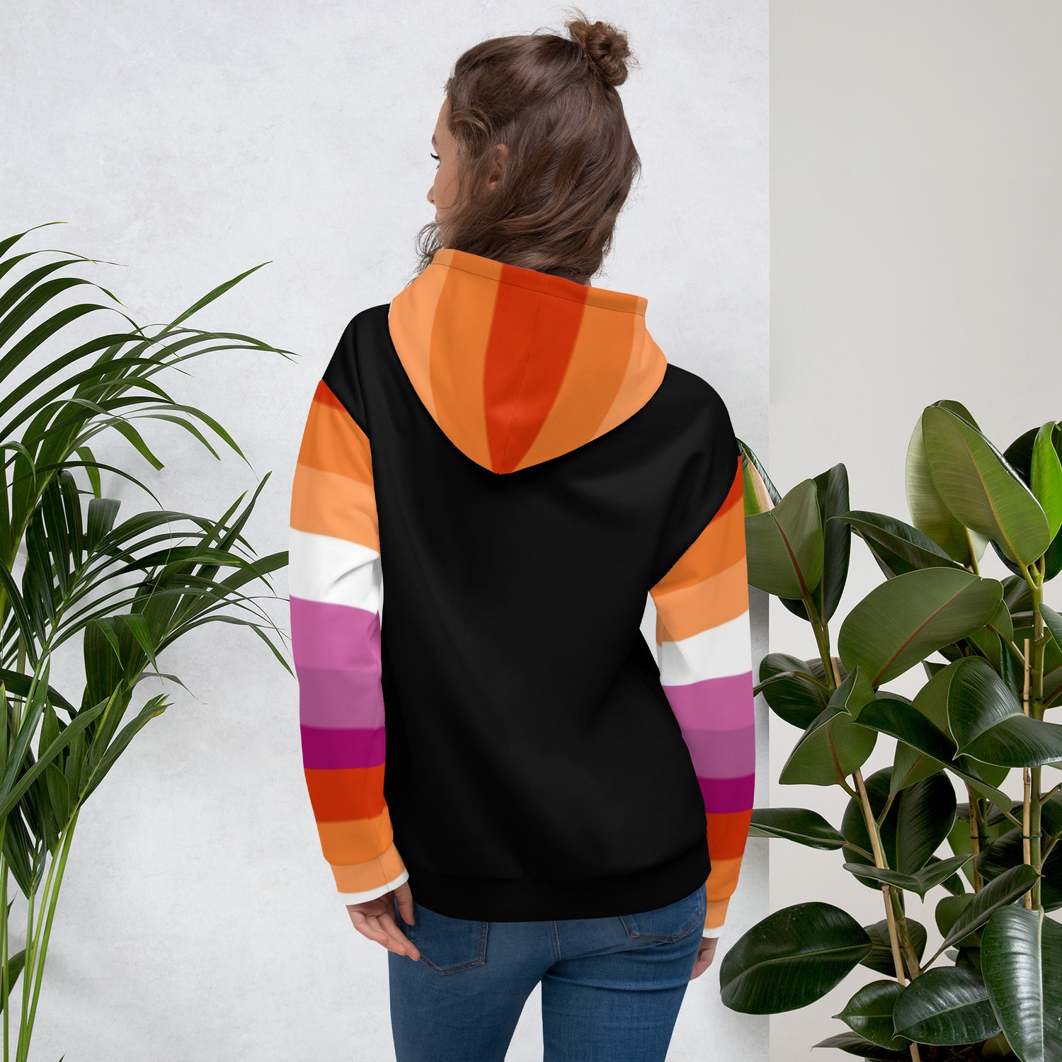 Sudadera con capucha Bandera del orgullo lésbico