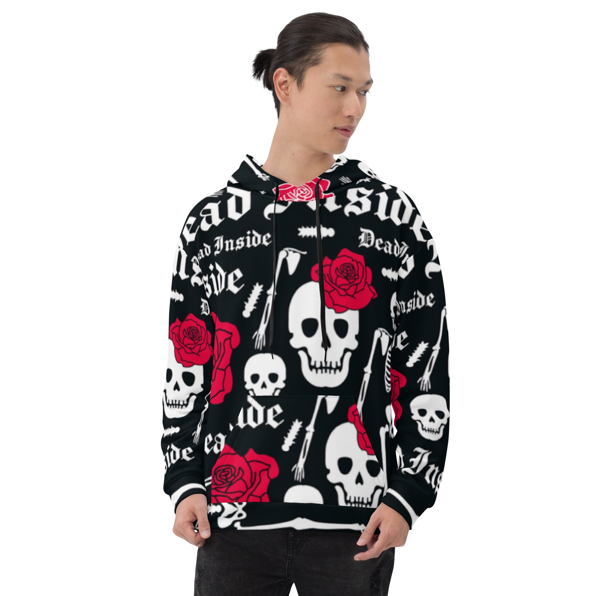 Sudadera con capucha Calavera con Flor