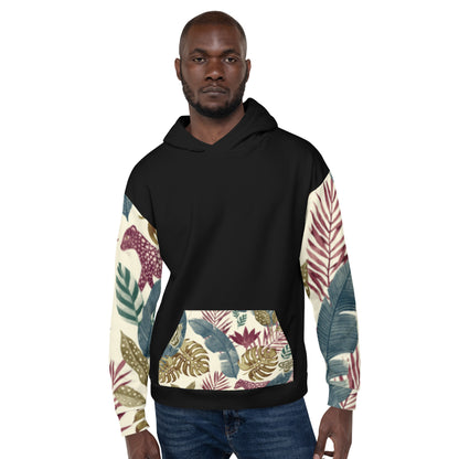 Hoodie White Floral