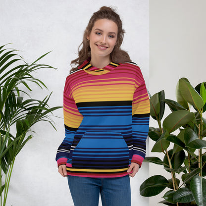 Sudadera Con Capucha Rayas De Colores