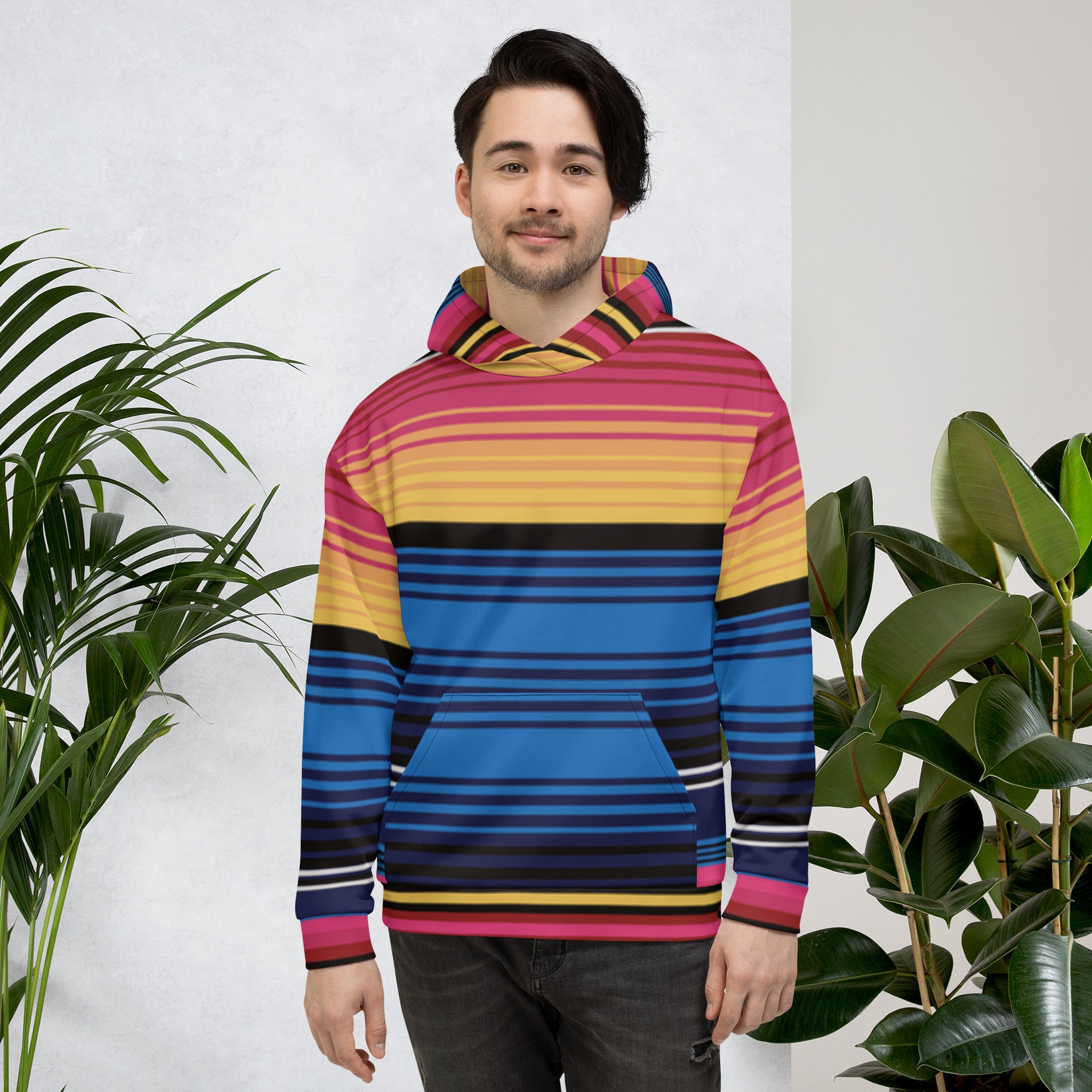 Sudadera Con Capucha Rayas De Colores