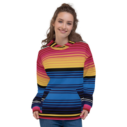 Sudadera Con Capucha Rayas De Colores