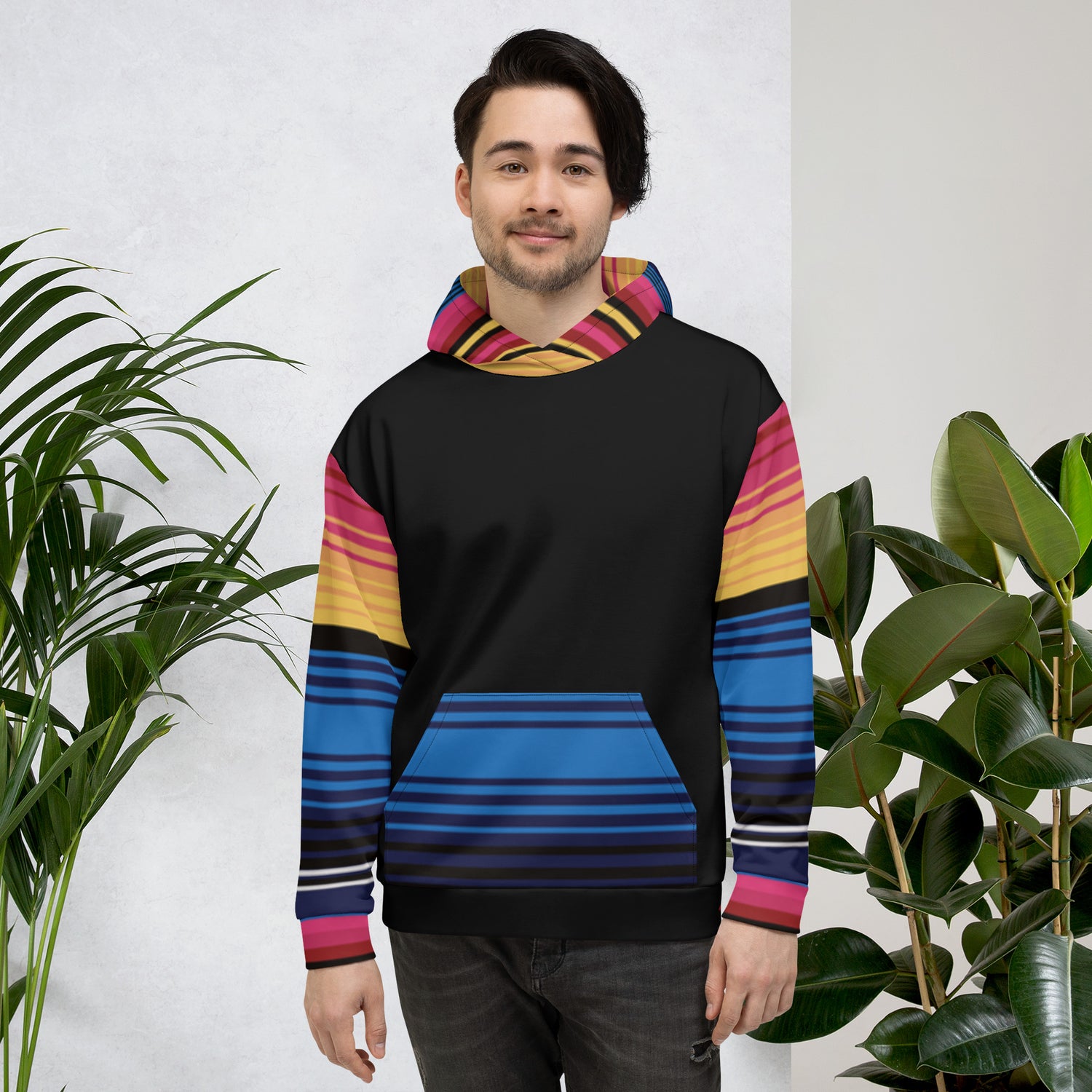 Hoodie Colored Stripes With Black