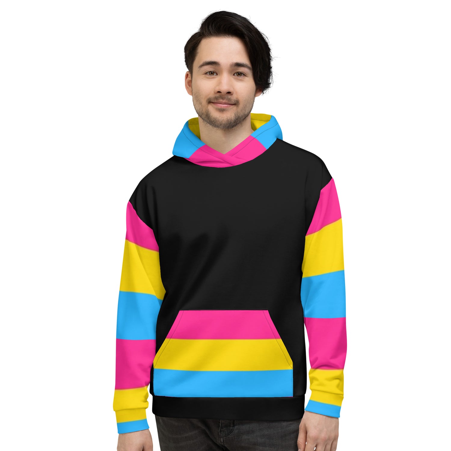 Bandeira pansexual com capuz