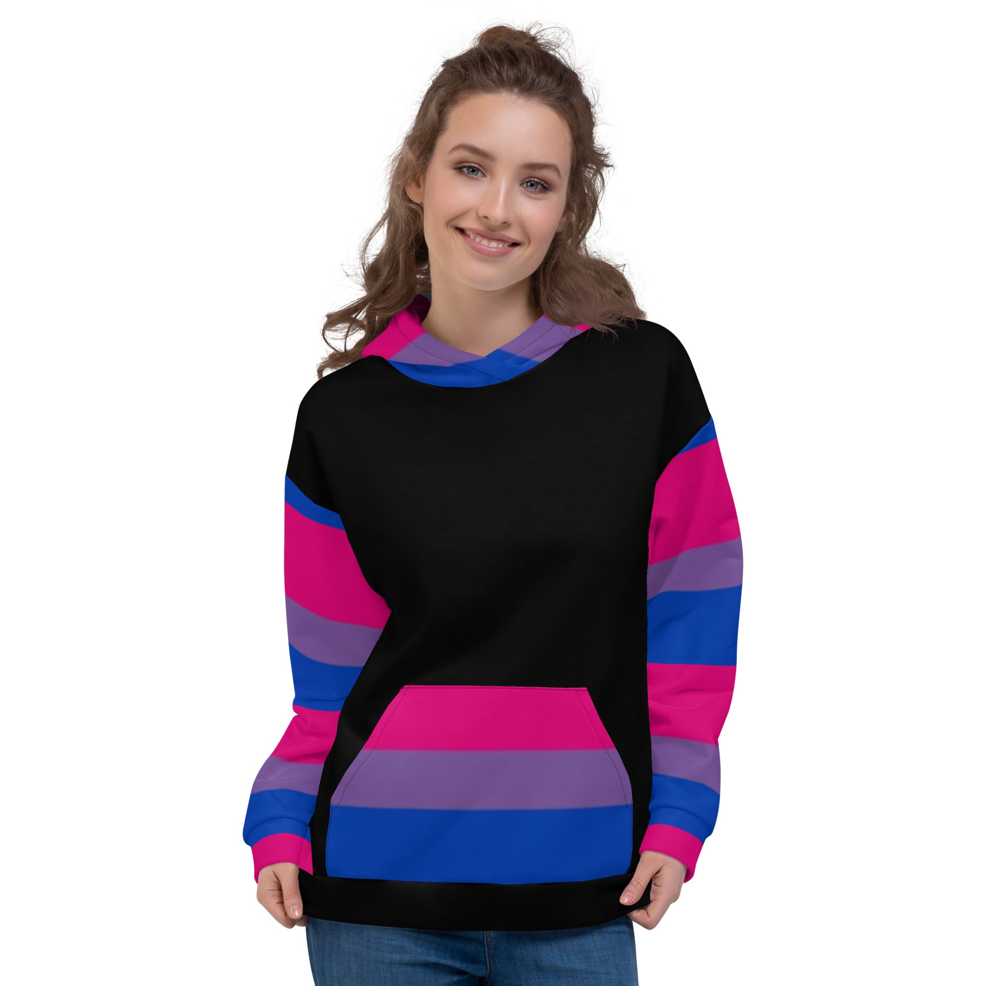 Sudadera con capucha Bandera del Orgullo Bisexual