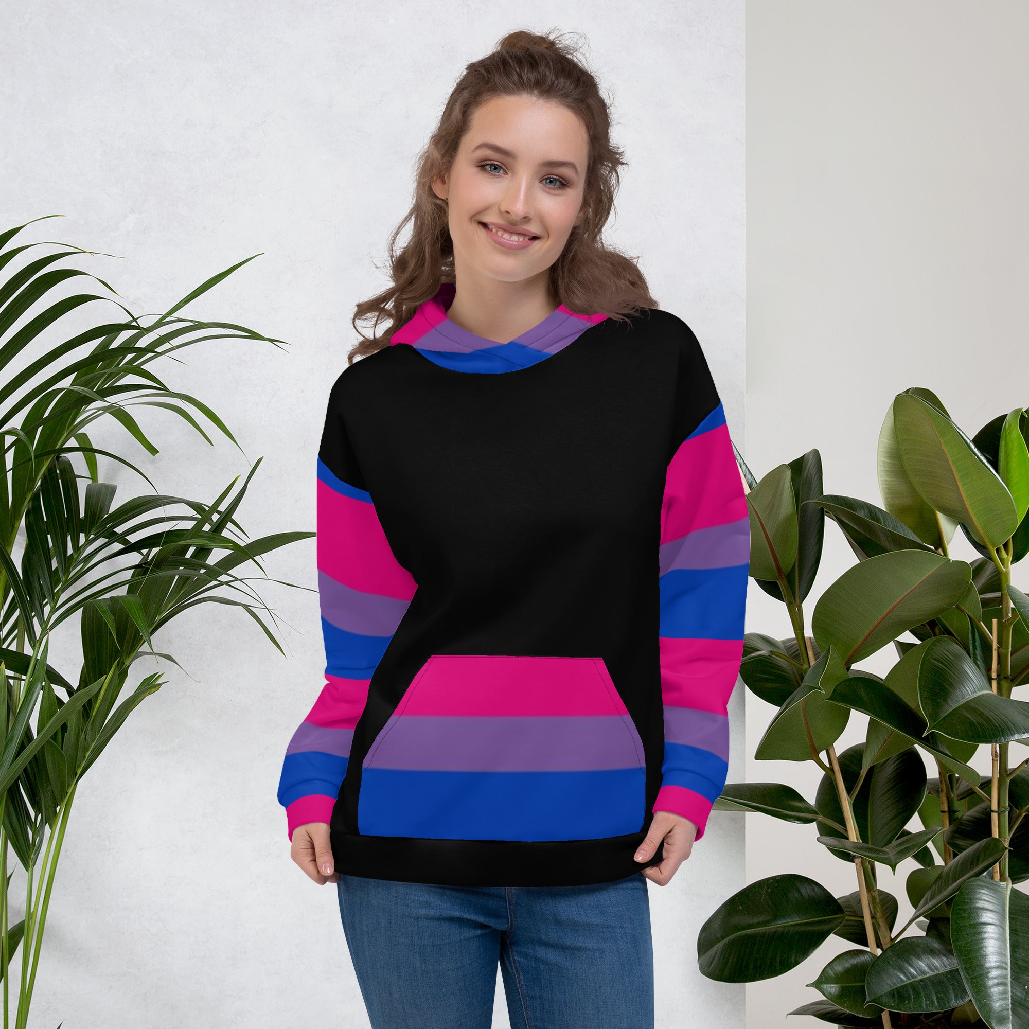 Sudadera con capucha Bandera del Orgullo Bisexual