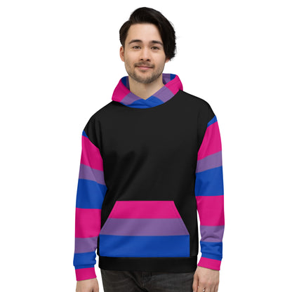 Sudadera con capucha Bandera del Orgullo Bisexual