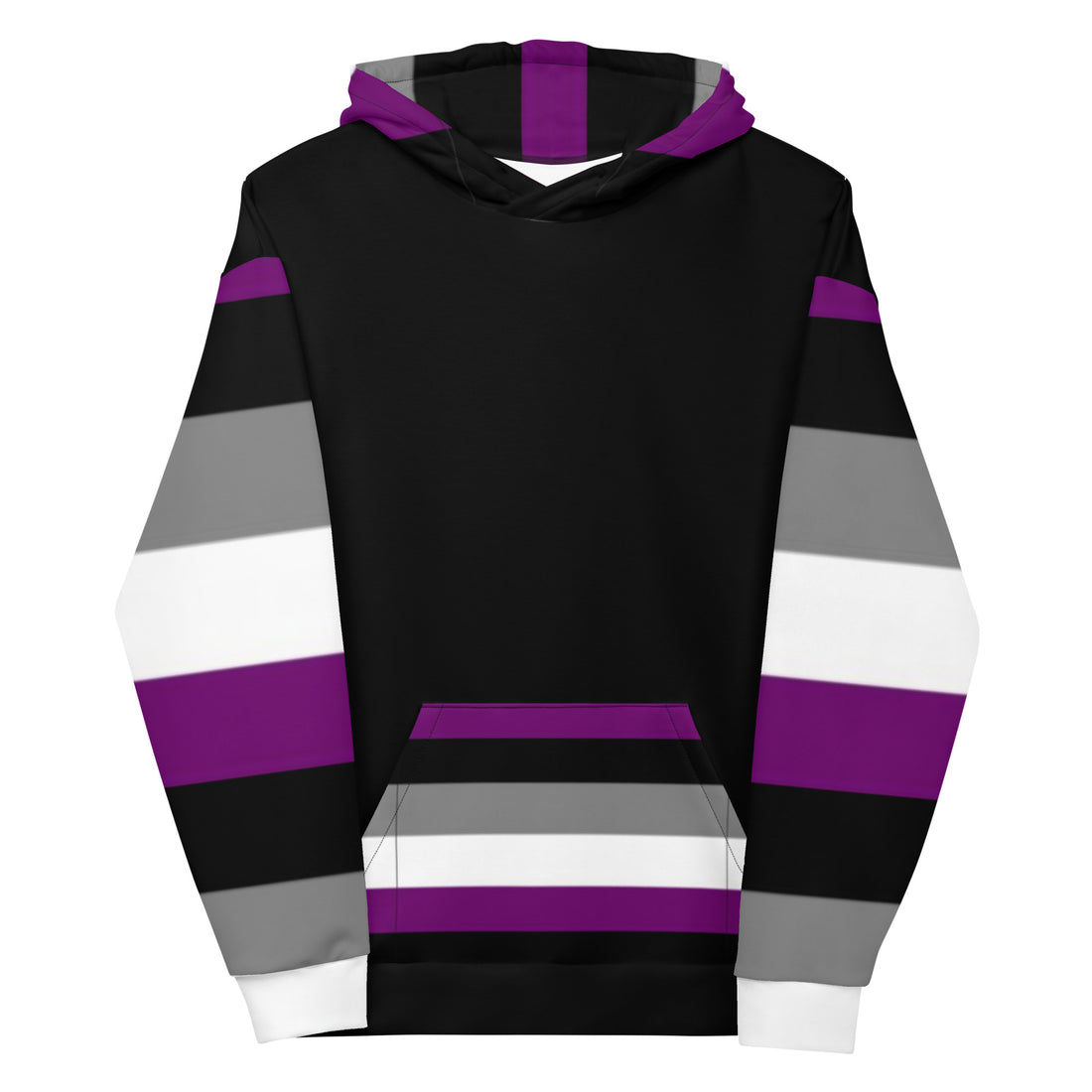 Sudadera con capucha Bandera del orgullo asexual