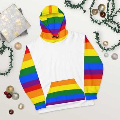 Sudadera con capucha LGBTQ+ Bandera del Orgullo Arco Iris