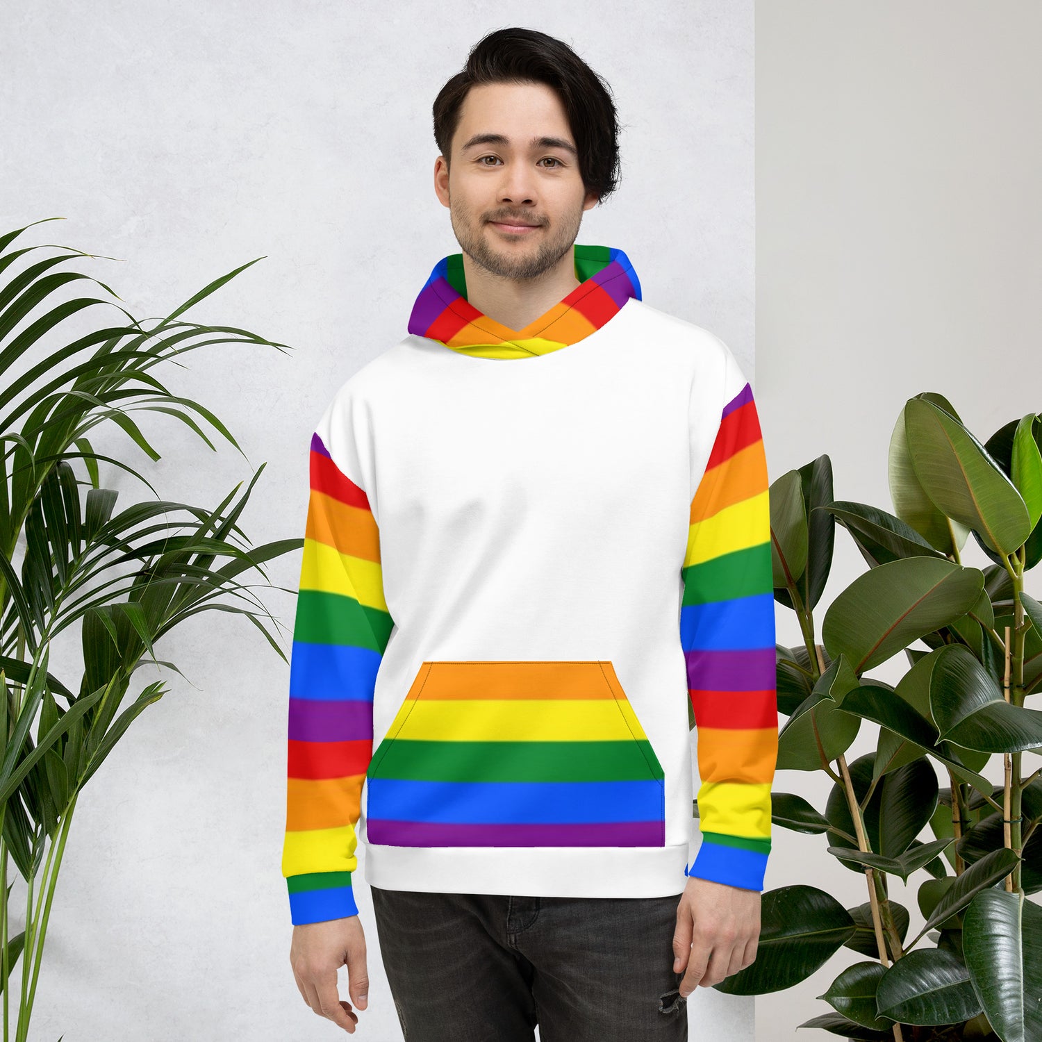 Sudadera con capucha LGBTQ+ Bandera del Orgullo Arco Iris