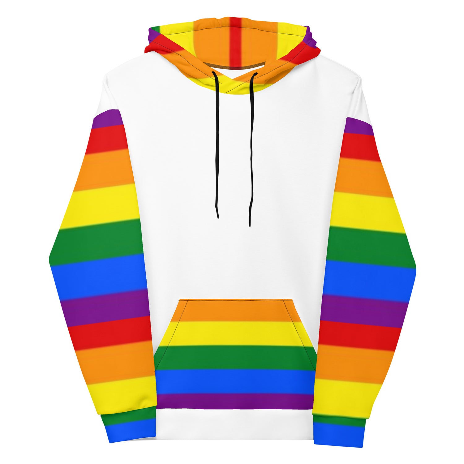 Moletom com capuz LGBTQ+ bandeira do orgulho arco-íris