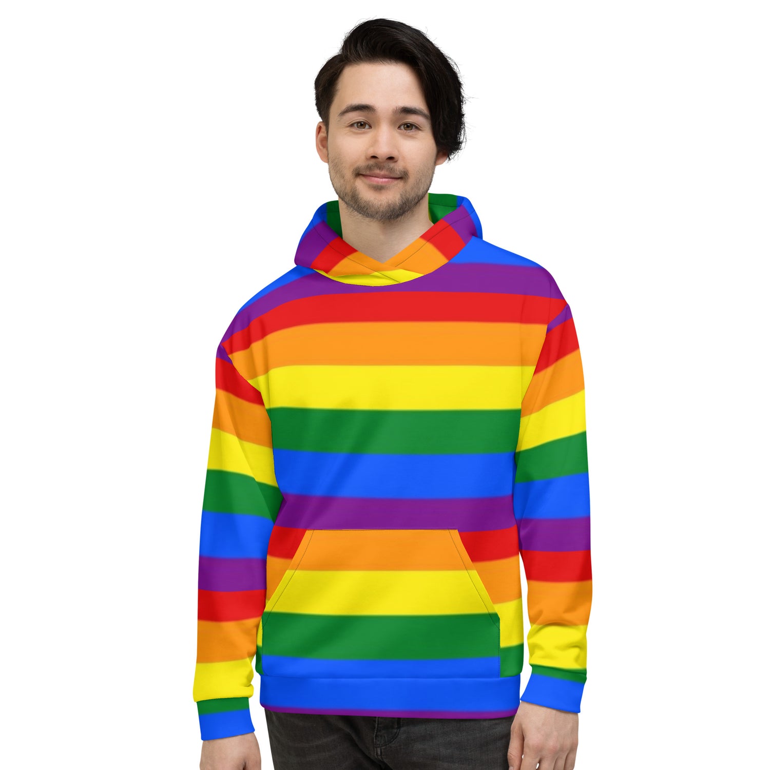 Sudadera con capucha LGBTQ+ bandera del orgullo arcoiris