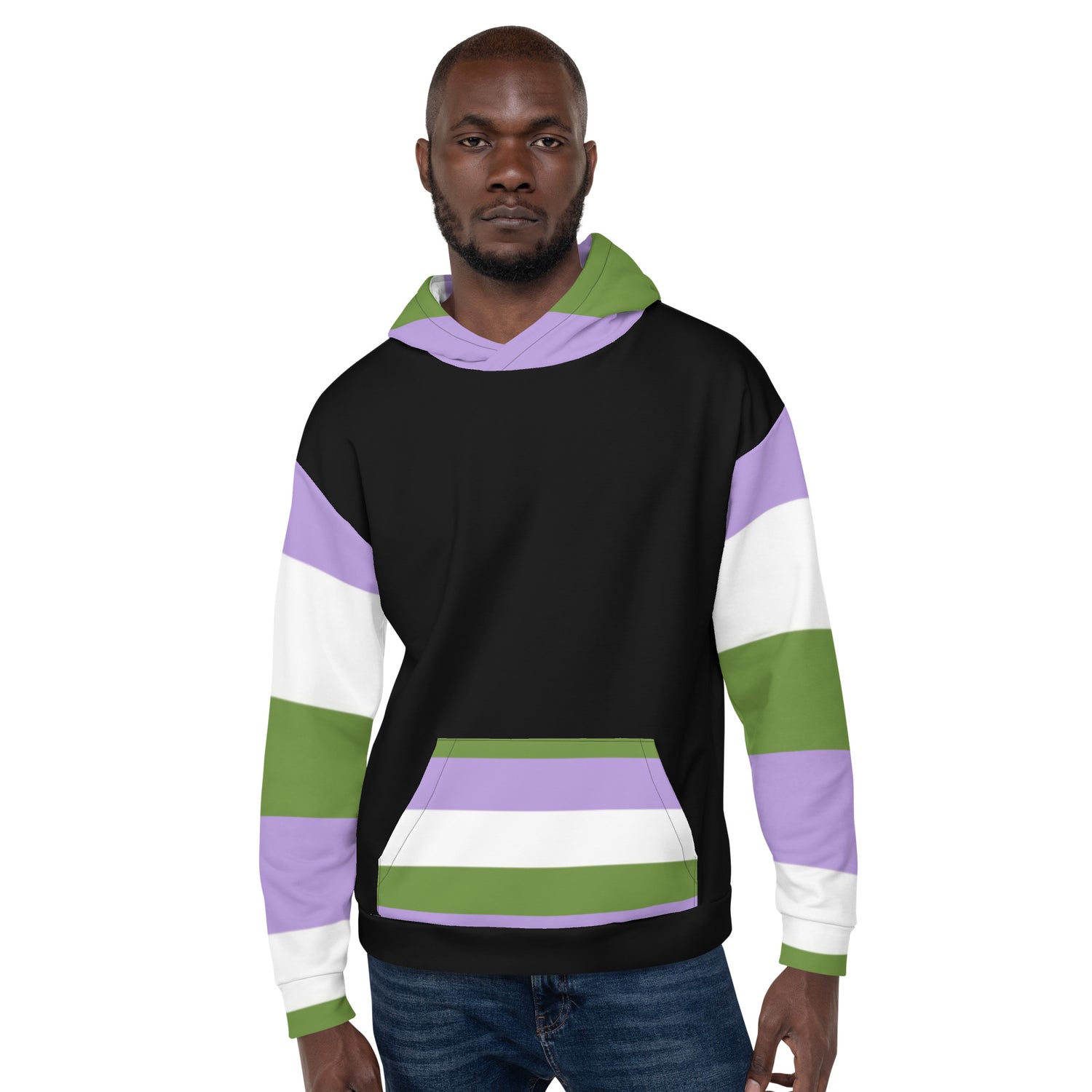 Sudadera con capucha Bandera del orgullo Genderqueer