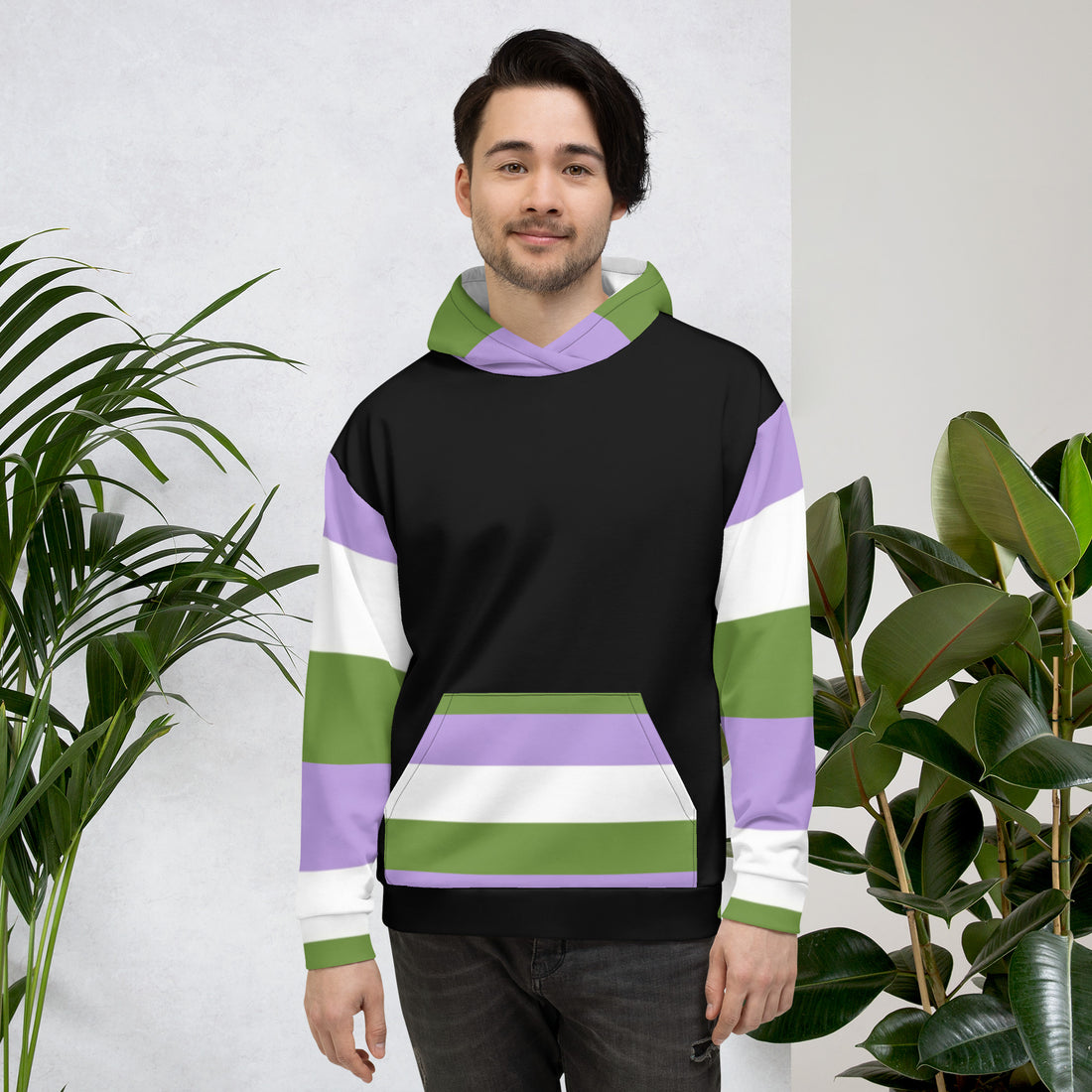 Sudadera con capucha Bandera del orgullo Genderqueer