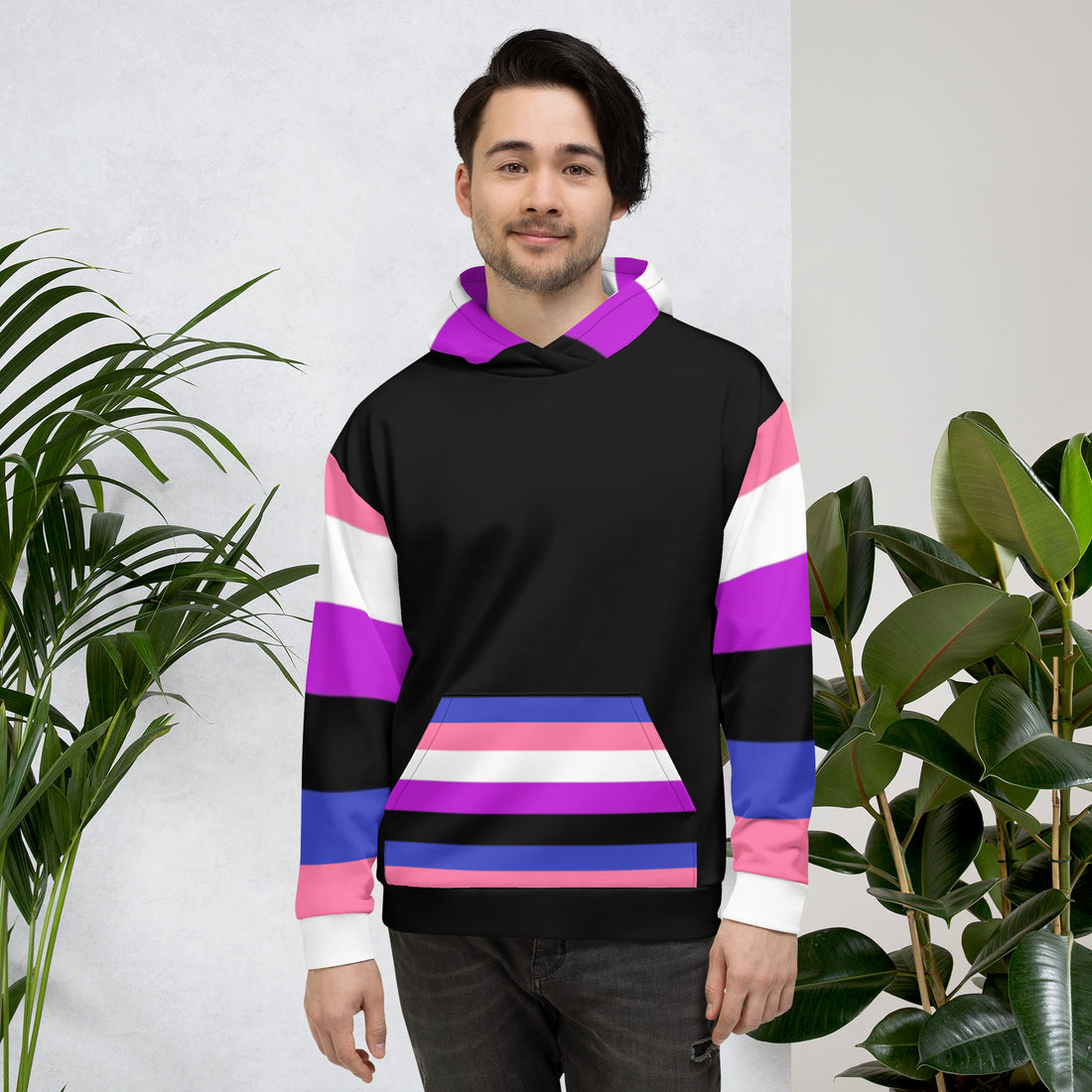 Sudadera con capucha Bandera del orgullo Genderfluid