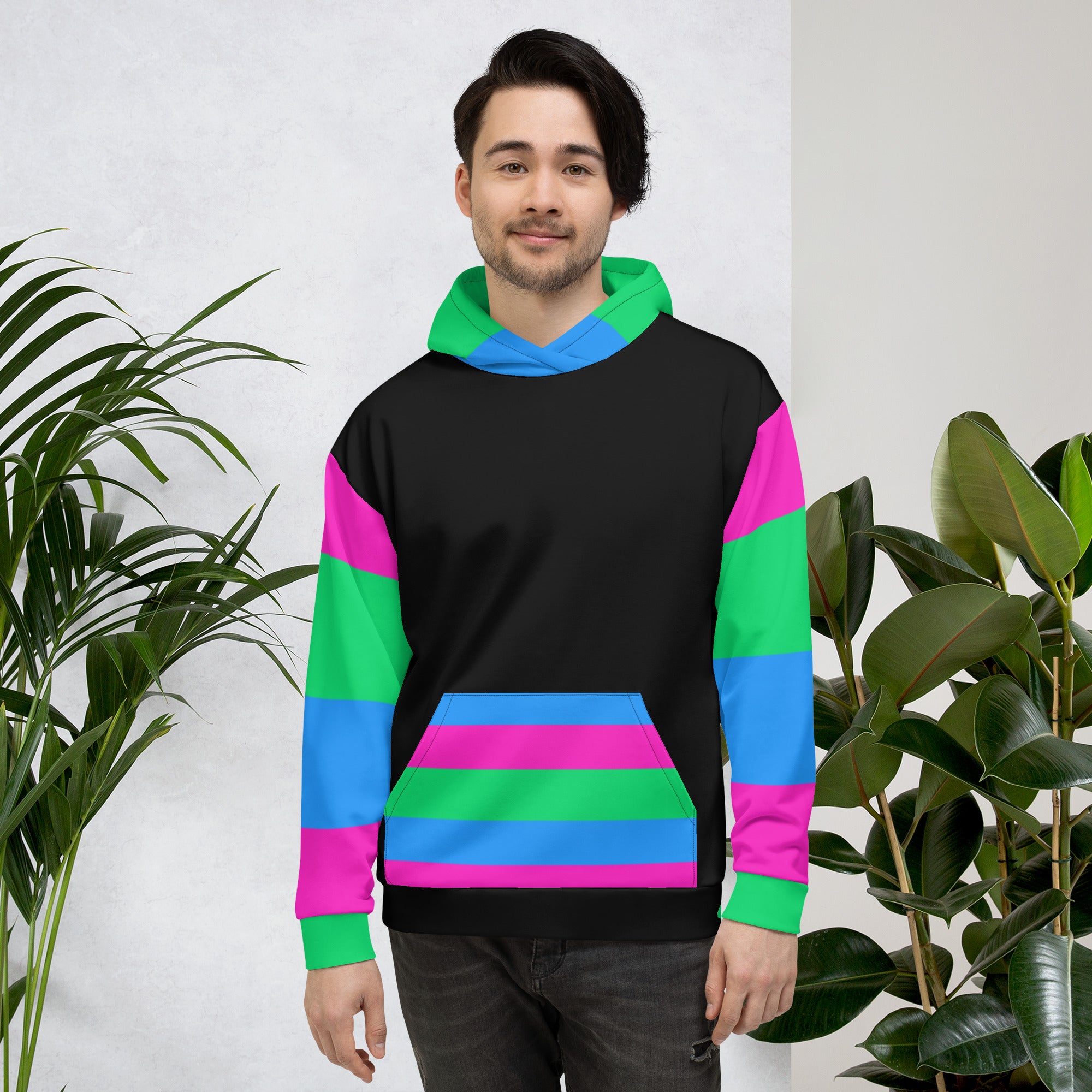 Sudadera con capucha Bandera del Orgullo Polisexual