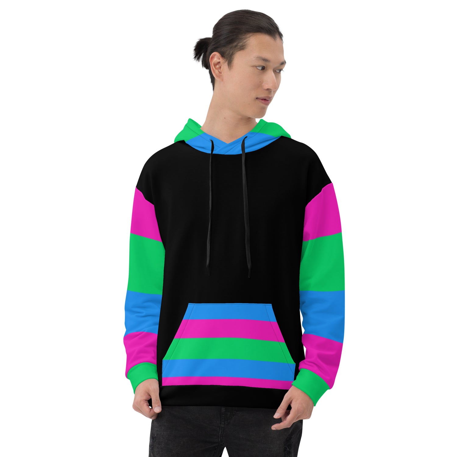 Sudadera con capucha Bandera del Orgullo Polisexual