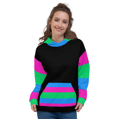 Sudadera con capucha Bandera del Orgullo Polisexual