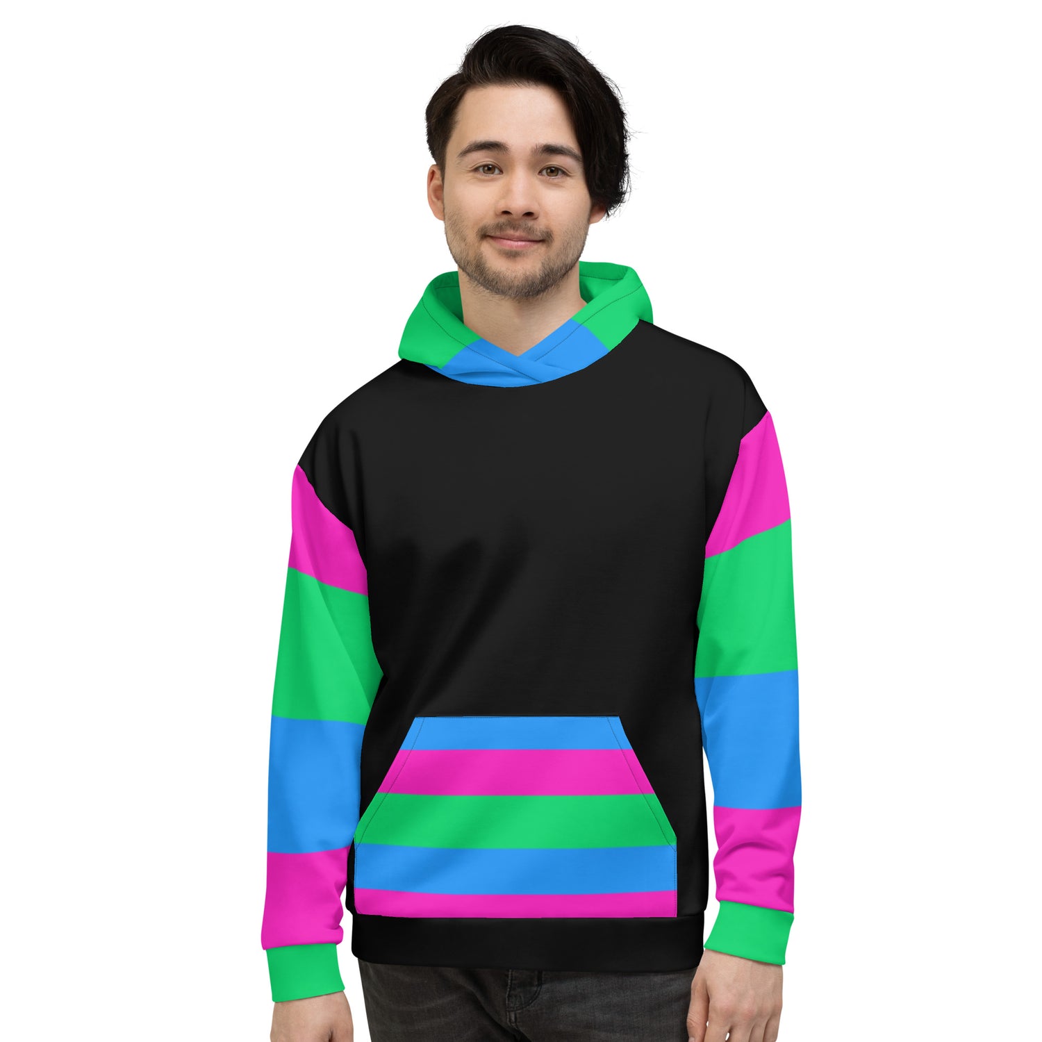 Sudadera con capucha Bandera del Orgullo Polisexual