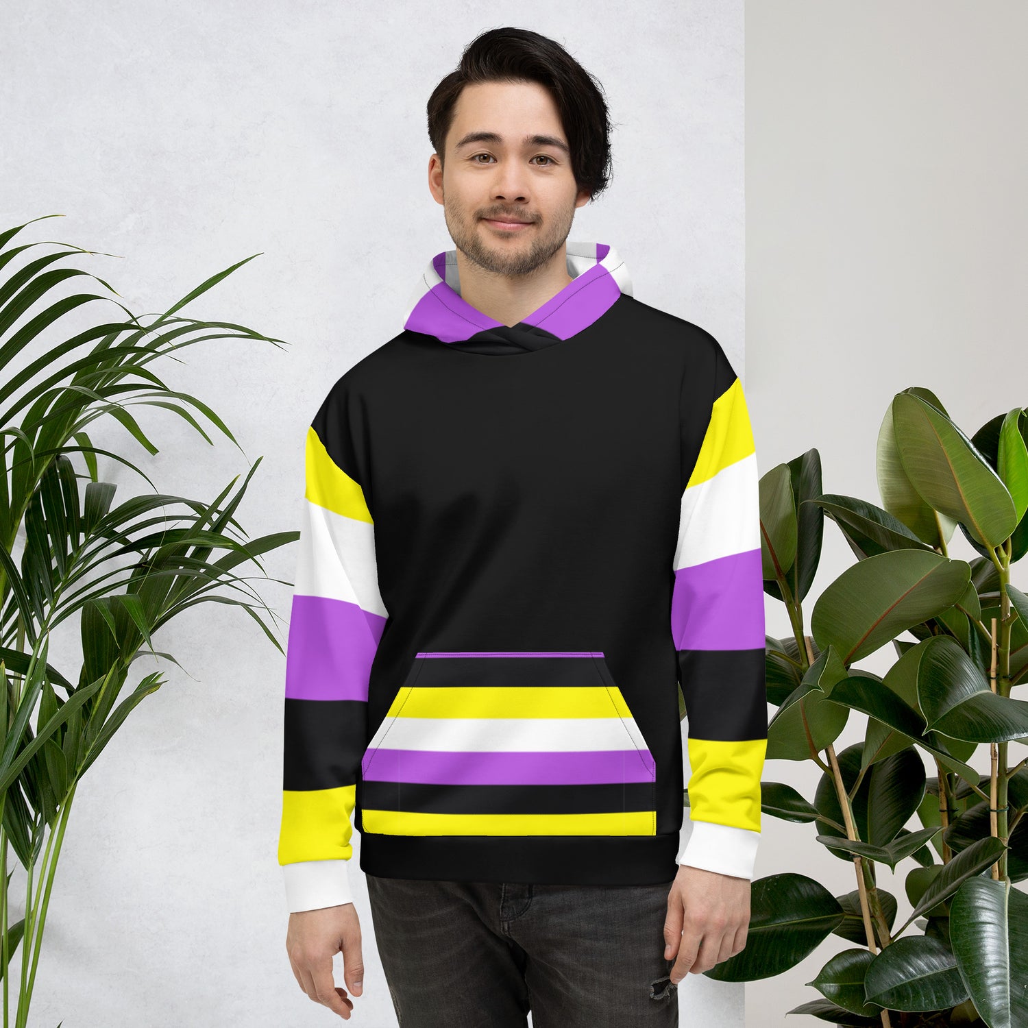 Hoodie Non-Binary Pride Flag