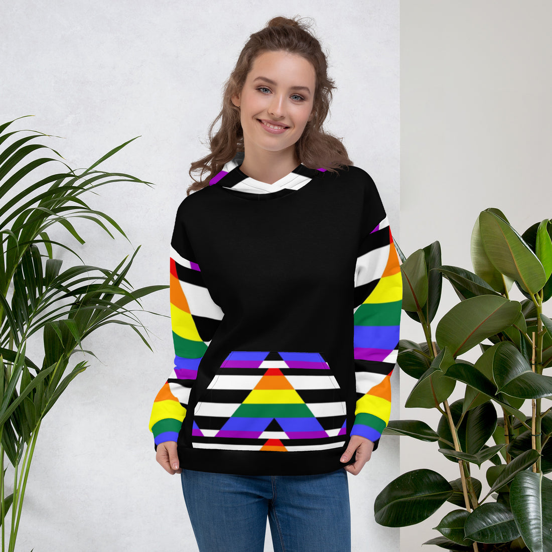 Sudadera con capucha Straight Ally Flag