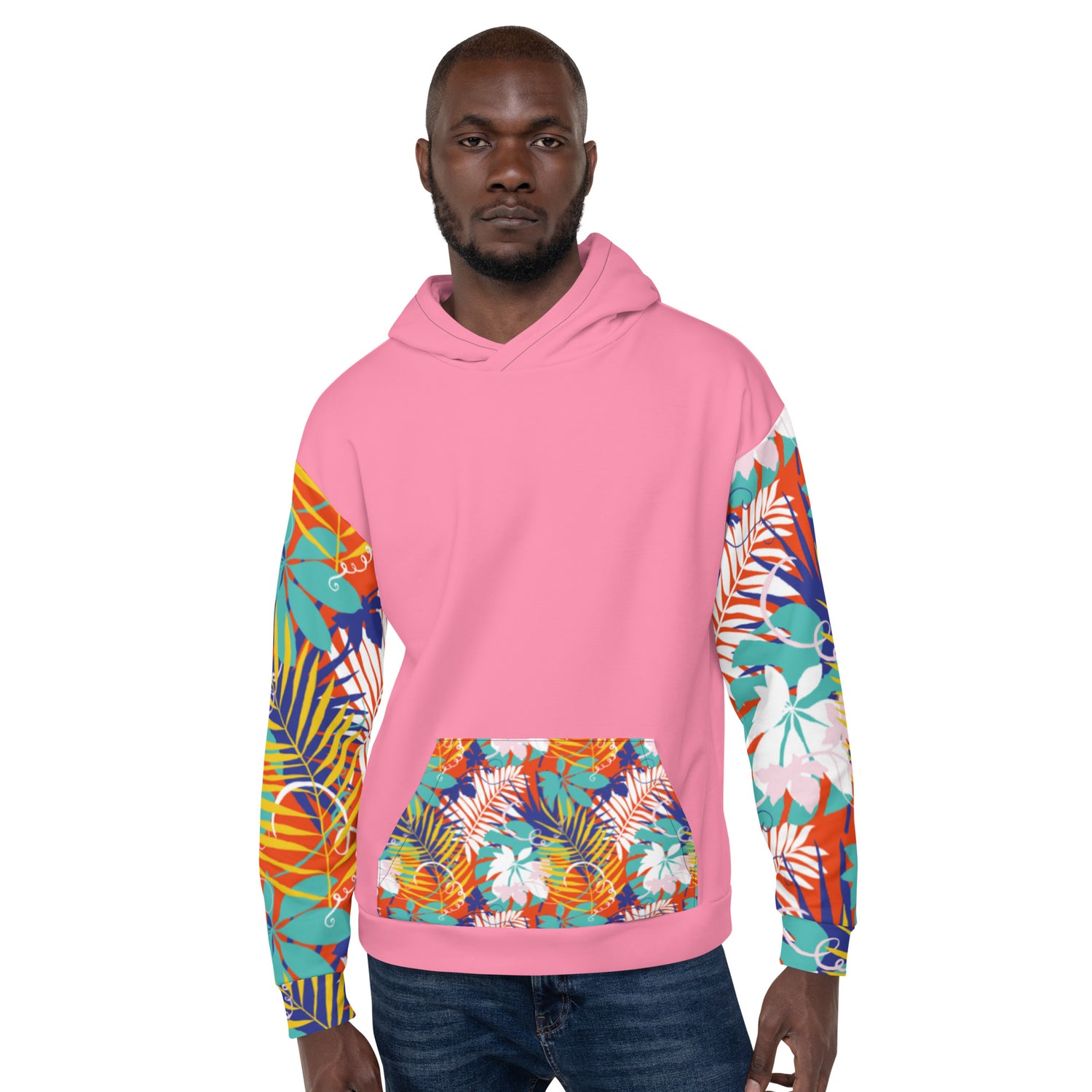 Sudadera Con Capucha Rosa Floral