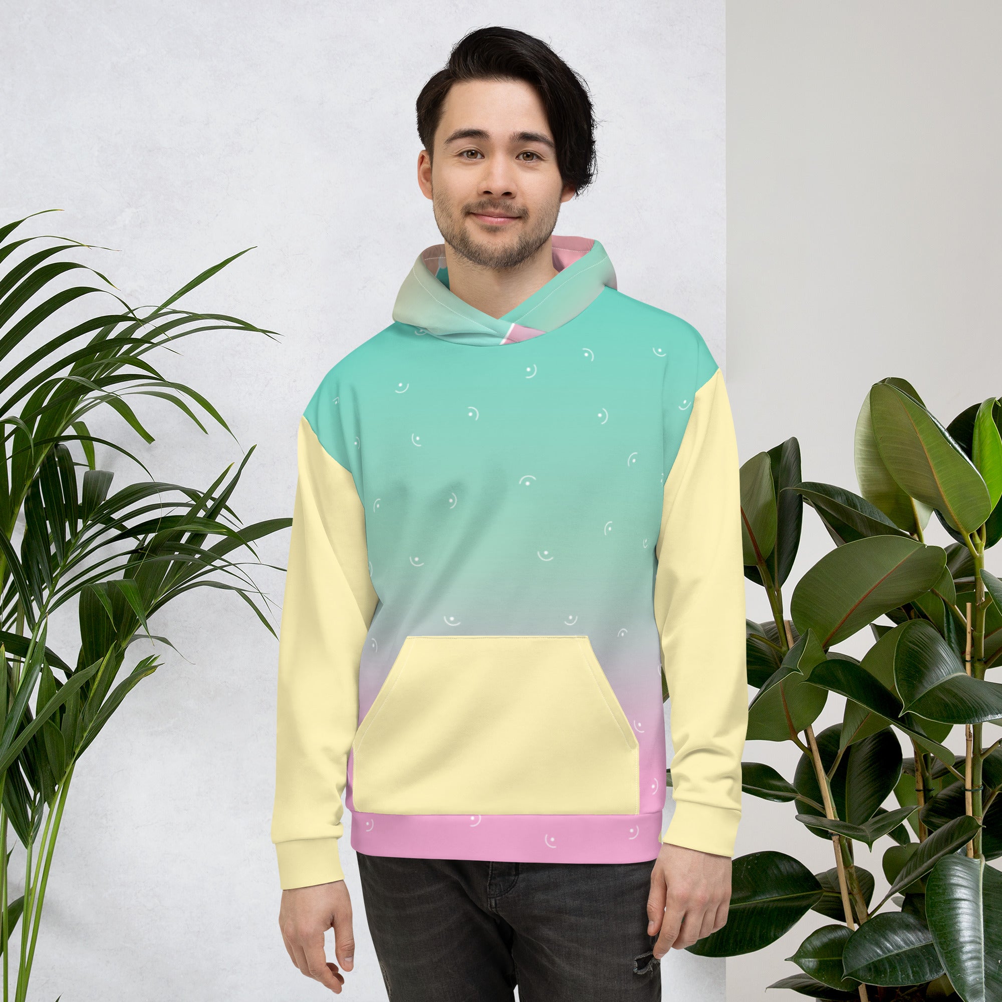 Sudadera con capucha de color