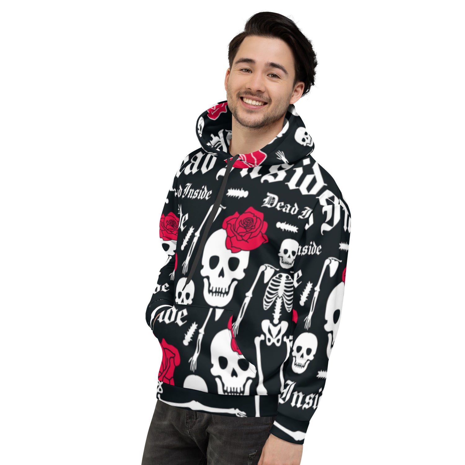 Sudadera con capucha Calavera con Flor