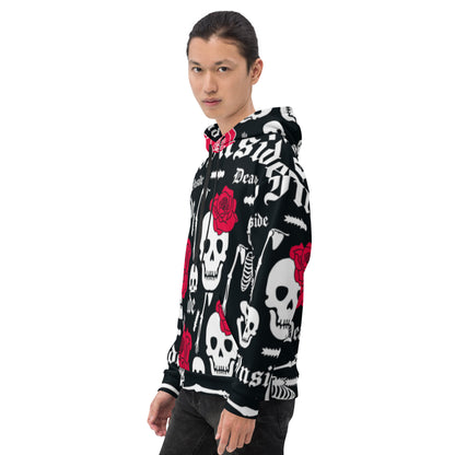 Sudadera con capucha Calavera con Flor