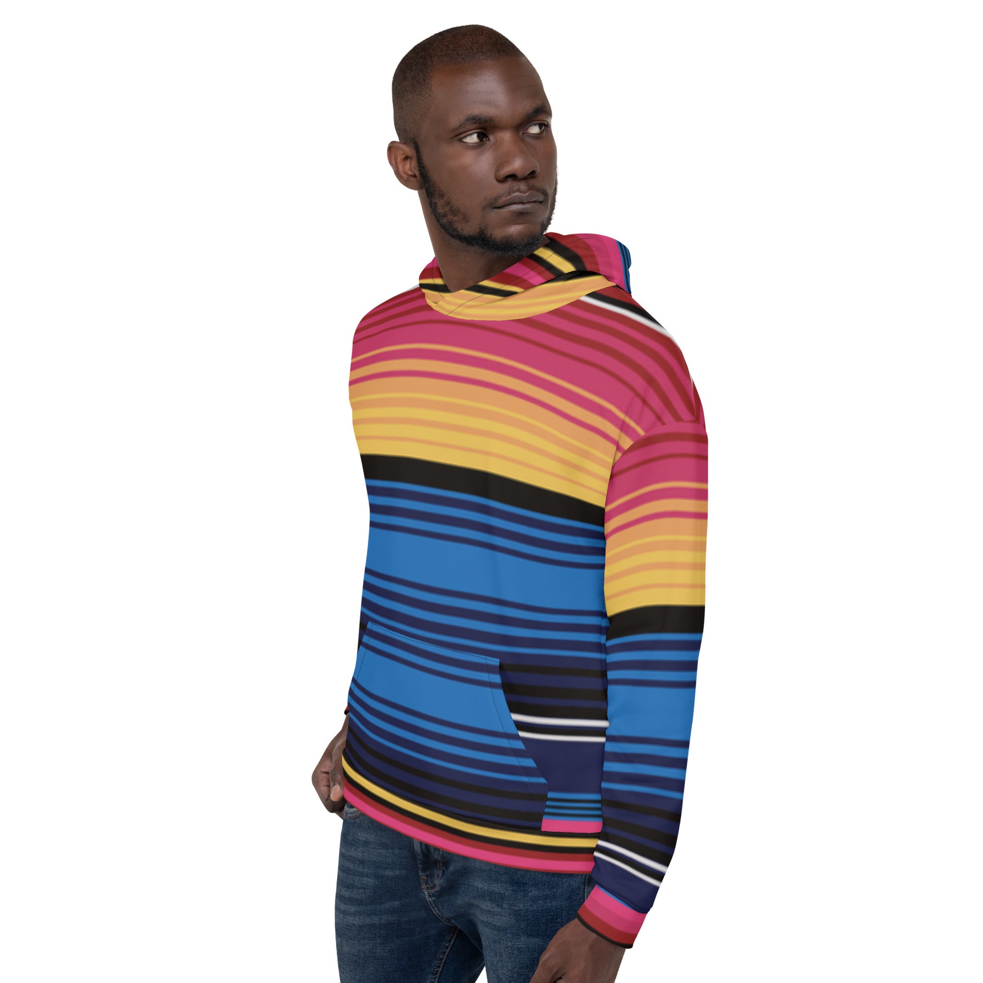 Sudadera Con Capucha Rayas De Colores