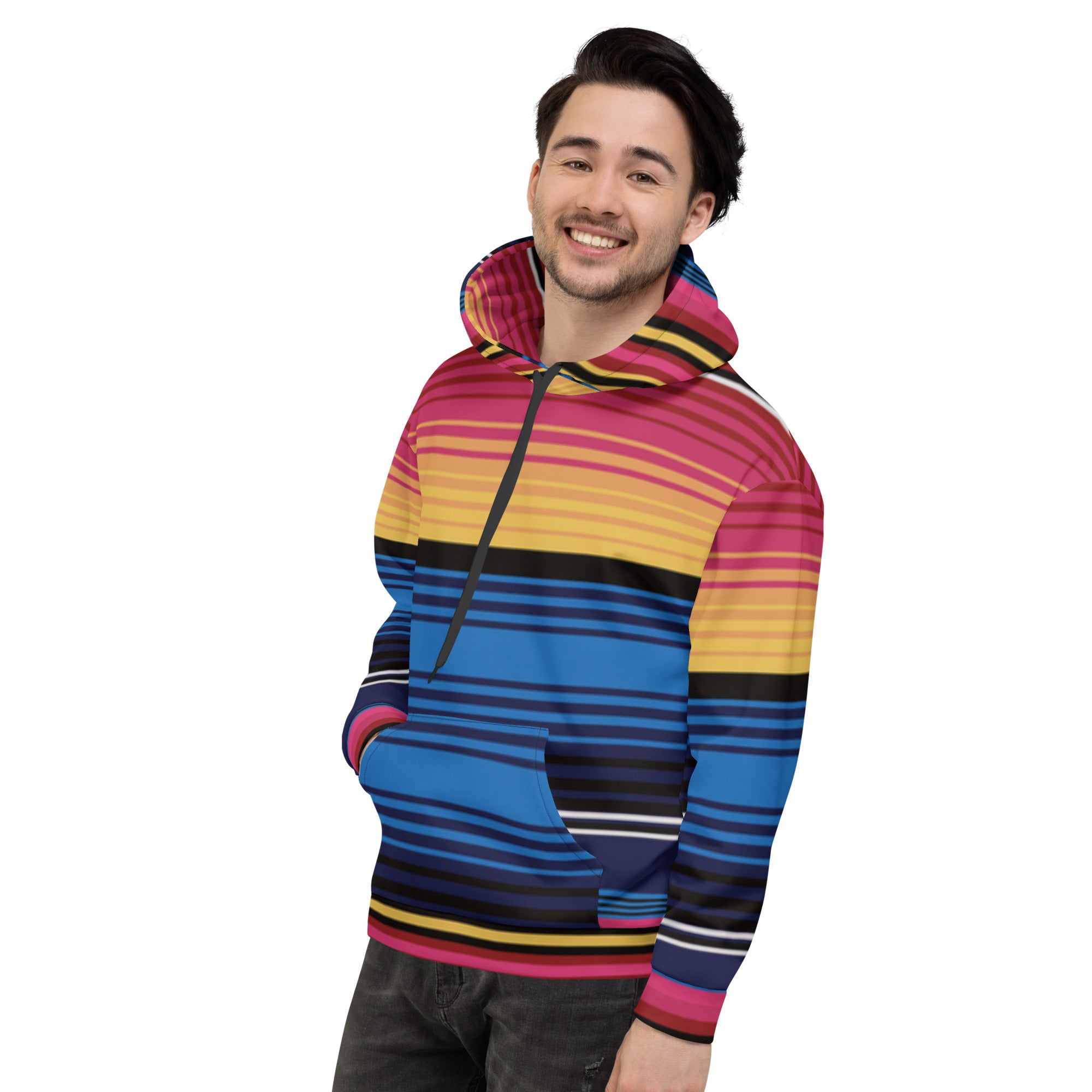 Sudadera Con Capucha Rayas De Colores