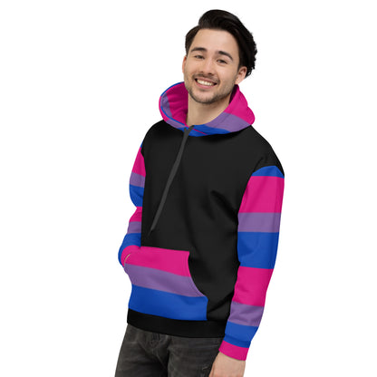 Sudadera con capucha Bandera del Orgullo Bisexual