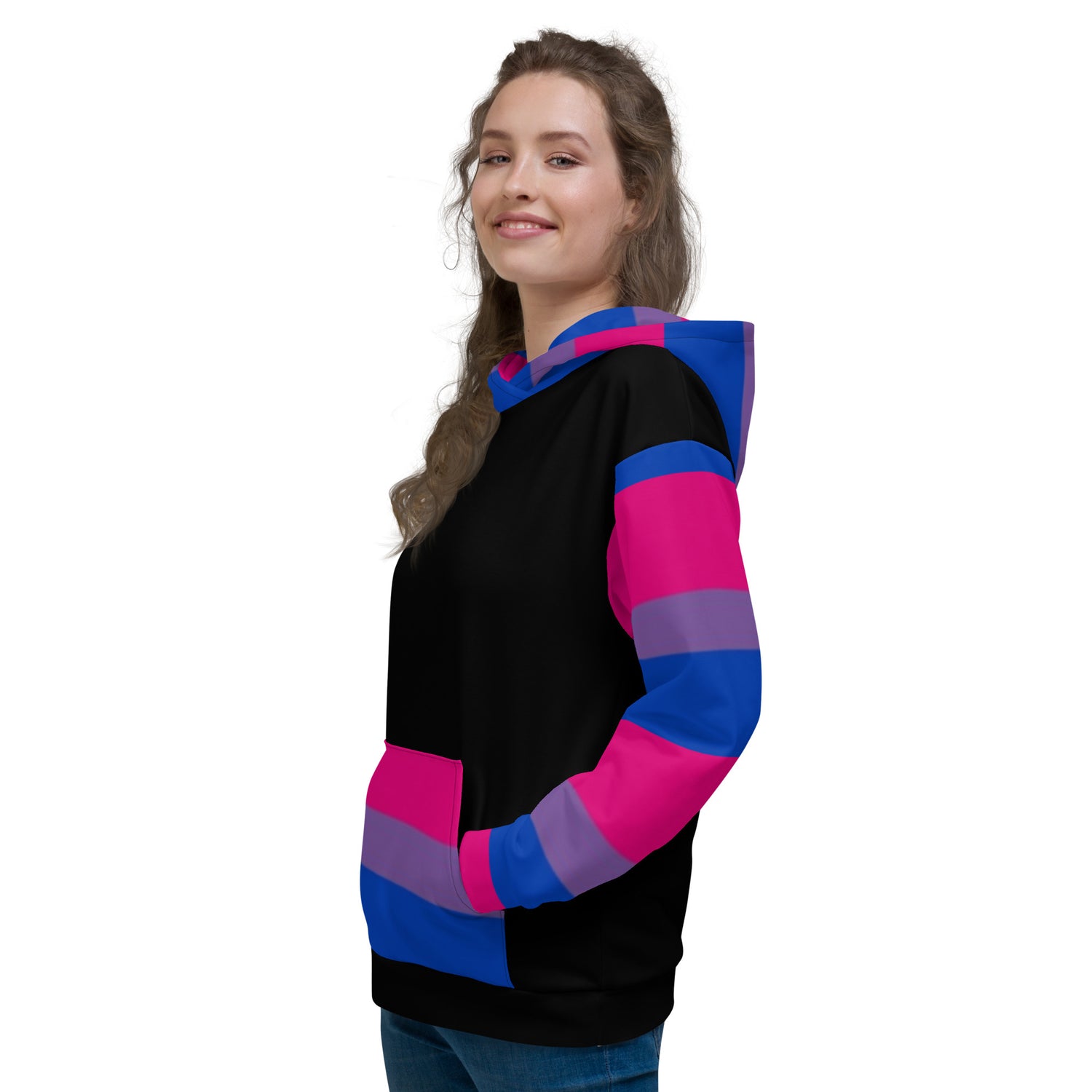 Sudadera con capucha Bandera del Orgullo Bisexual