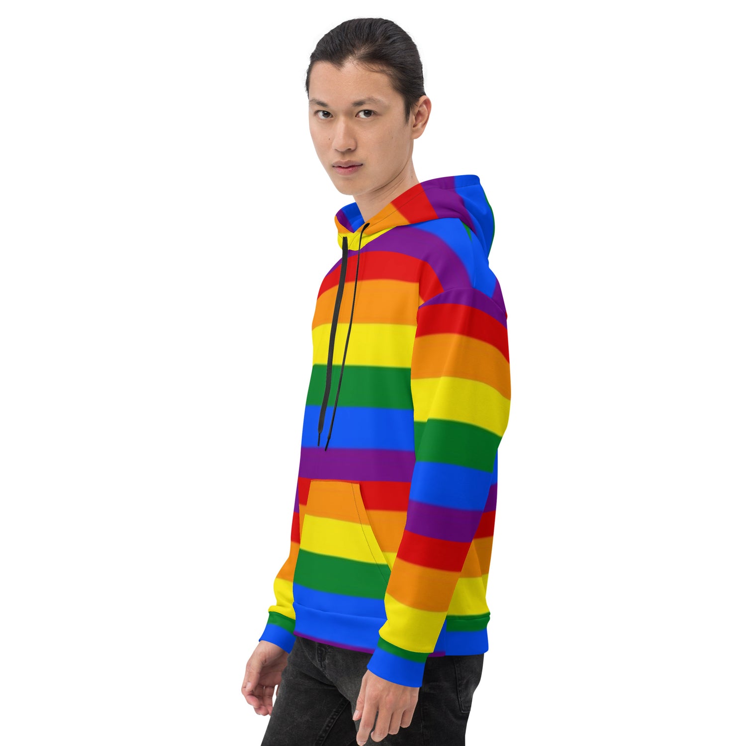 Sudadera con capucha LGBTQ+ bandera del orgullo arcoiris