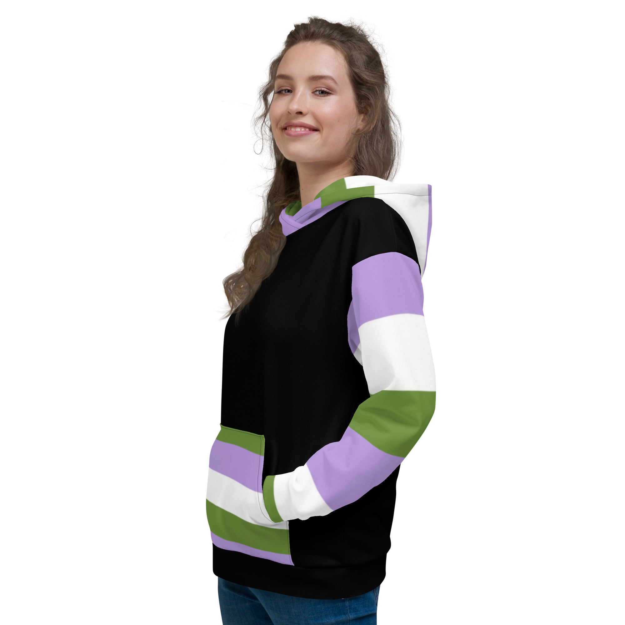 Sudadera con capucha Bandera del orgullo Genderqueer