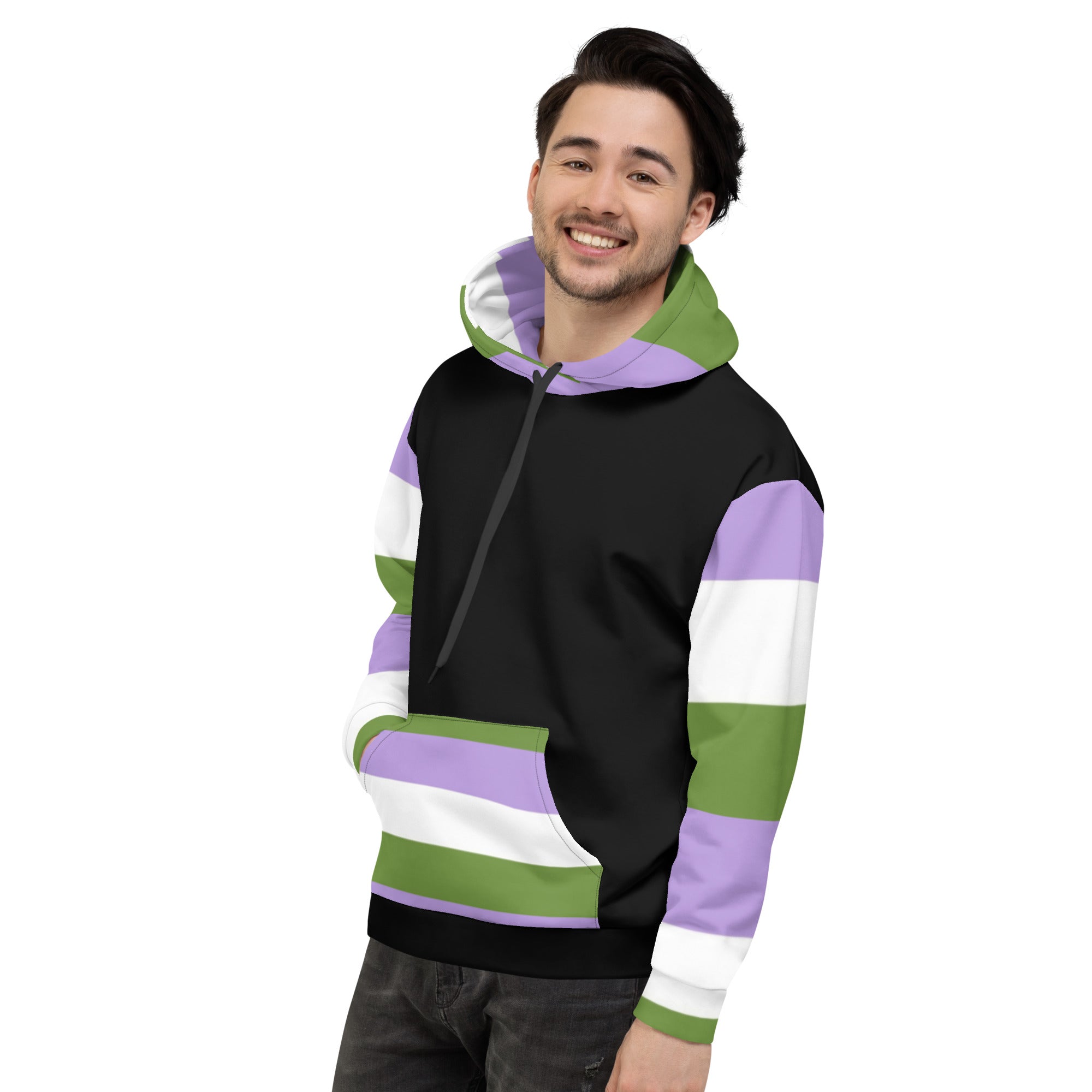 Sudadera con capucha Bandera del orgullo Genderqueer