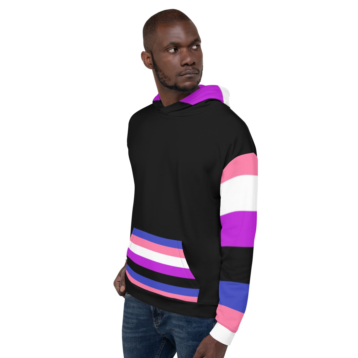 Sudadera con capucha Bandera del orgullo Genderfluid