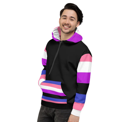 Hoodie Genderfluid pride flag