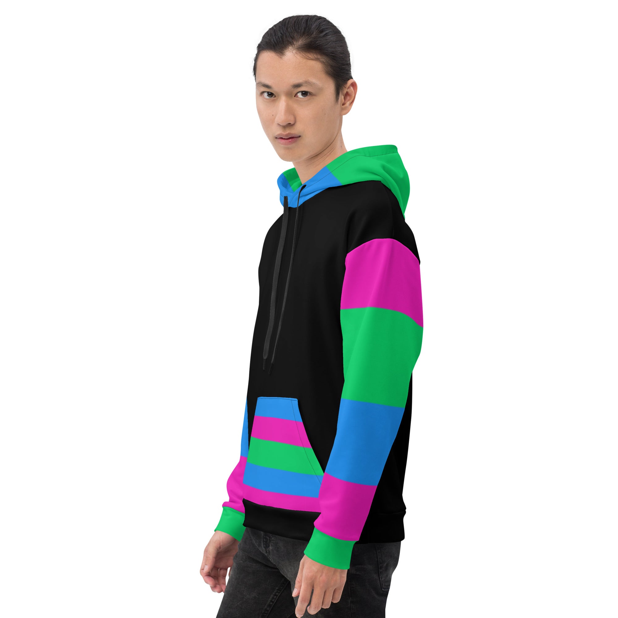 Sudadera con capucha Bandera del Orgullo Polisexual