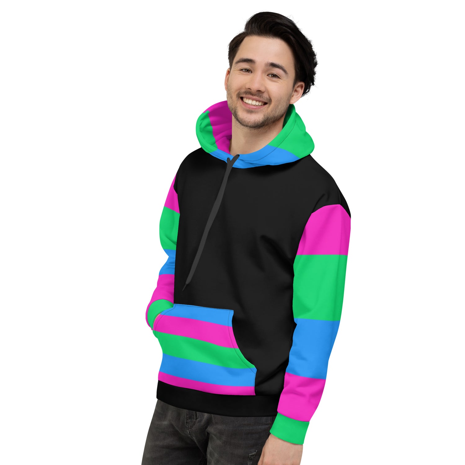 Sudadera con capucha Bandera del Orgullo Polisexual