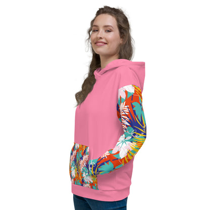 Sudadera Con Capucha Rosa Floral