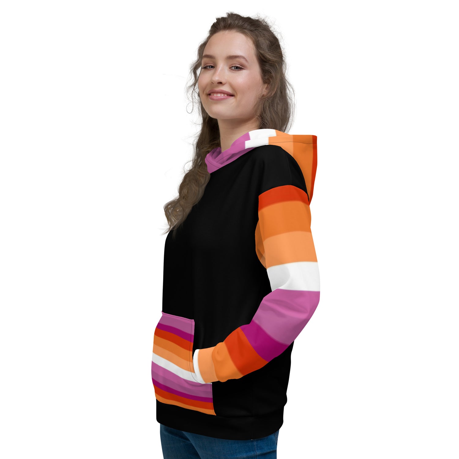 Sudadera con capucha Bandera del orgullo lésbico