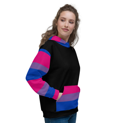 Sudadera con capucha Bandera del Orgullo Bisexual