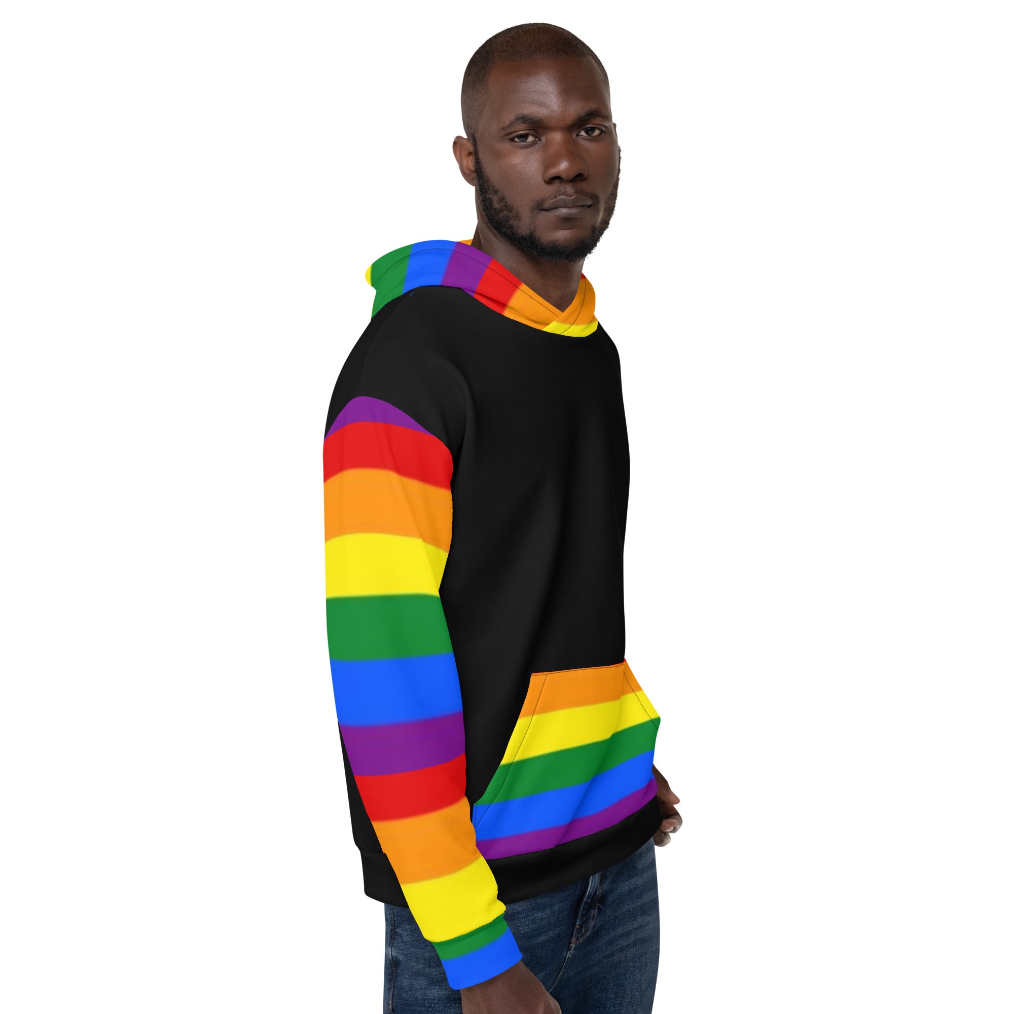 Sudadera con capucha LGBTQ+ bandera del orgullo arcoiris