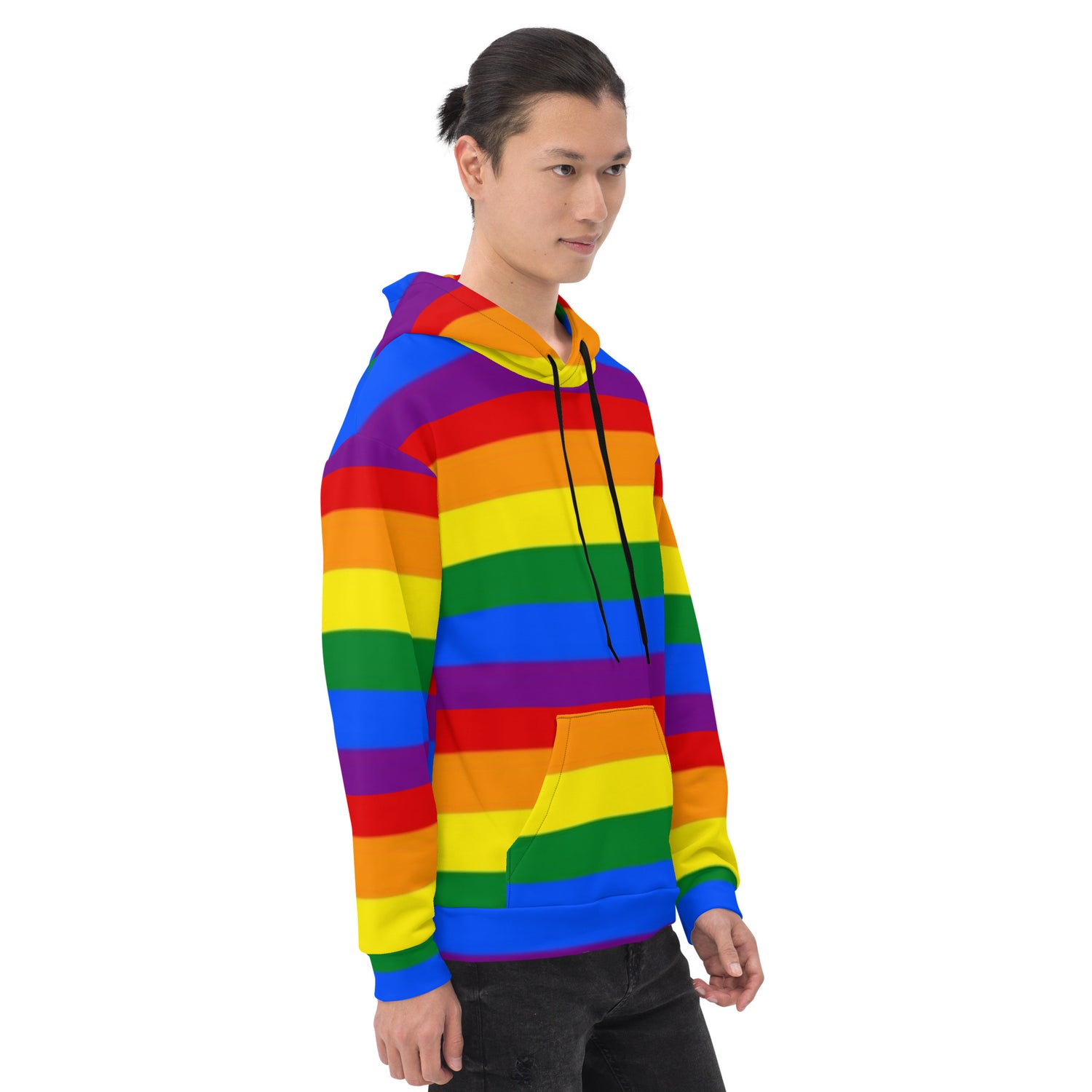 Sudadera con capucha LGBTQ+ bandera del orgullo arcoiris